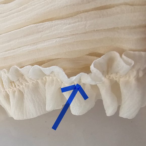 Chanel vintage 2006 ivory / Black Bow Detail Ruched Silk Chiffon Top / Jacket - Picture 14 of 15